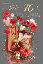 Load image into Gallery viewer, Wife 70th Birthday Card
