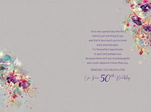 Granddaughter 50th Birthday Card