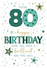 Load image into Gallery viewer, 80th Birthday Card
