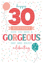 Load image into Gallery viewer, 30th Birthday Card
