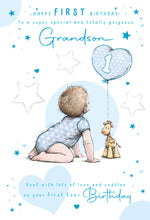 Load image into Gallery viewer, Grandson 1st Birthday Card
