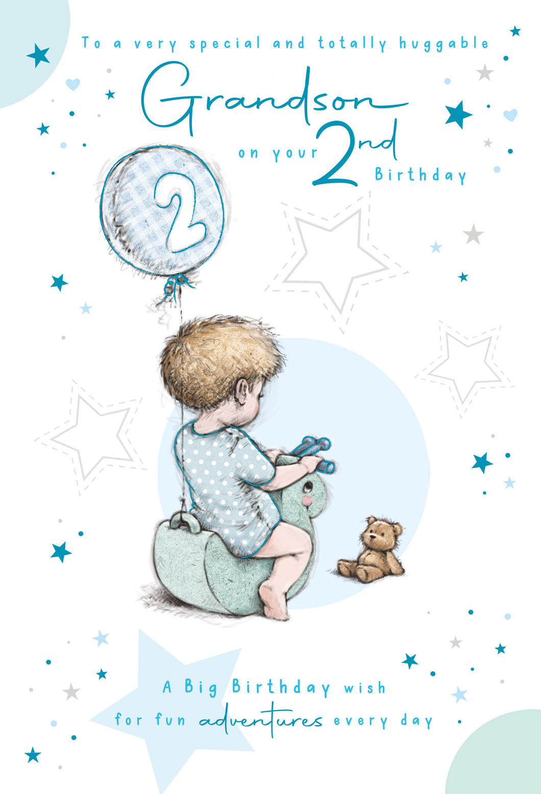 Grandson 2nd Birthday Card