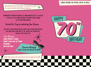 70th Birthday Card