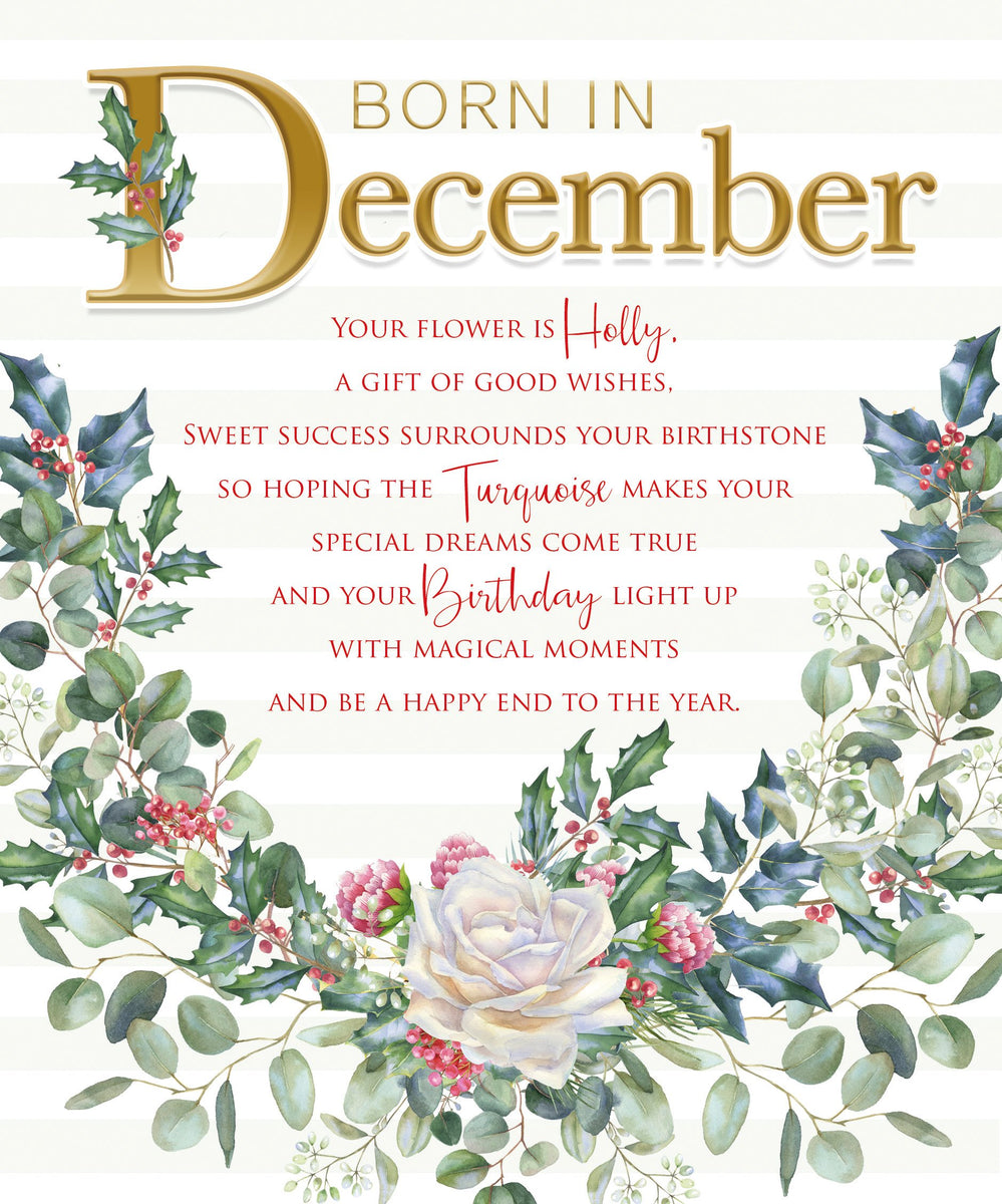 December Birthday - Birthday Card Cherry Orchard Online