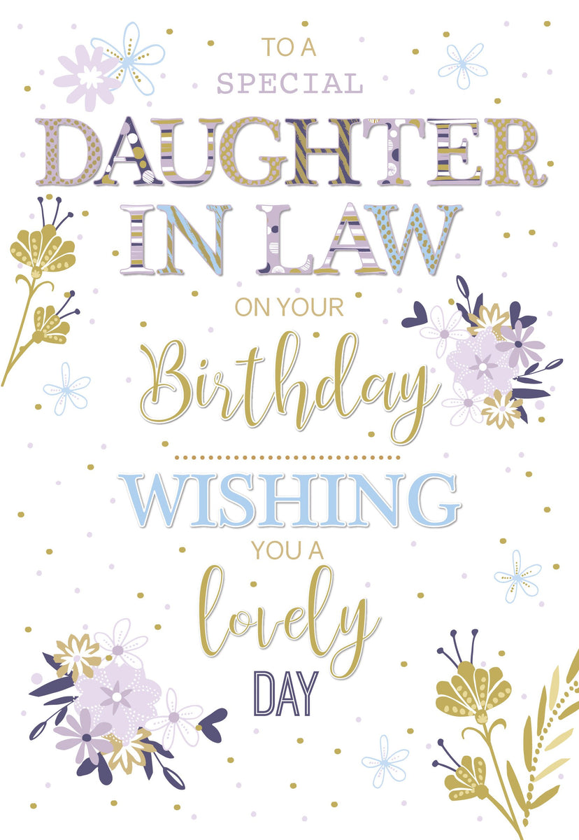 Daughter In Law Birthday Card - Birthday Card Cherry Orchard Online