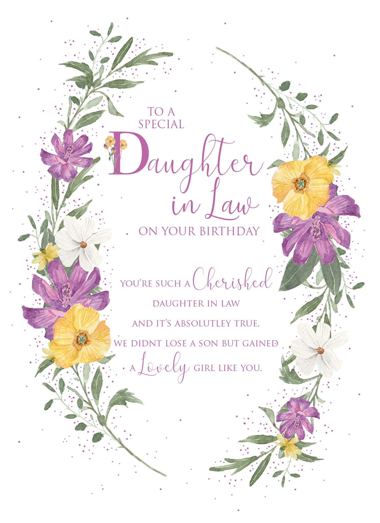 Daughter in Law Birthday Card - Birthday Card Cherry Orchard Online
