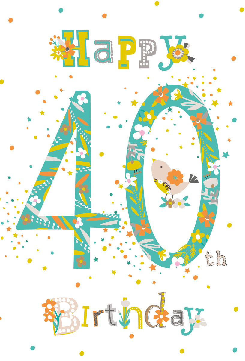 40th Birthday - Birthday Cards Cherry Orchard Online