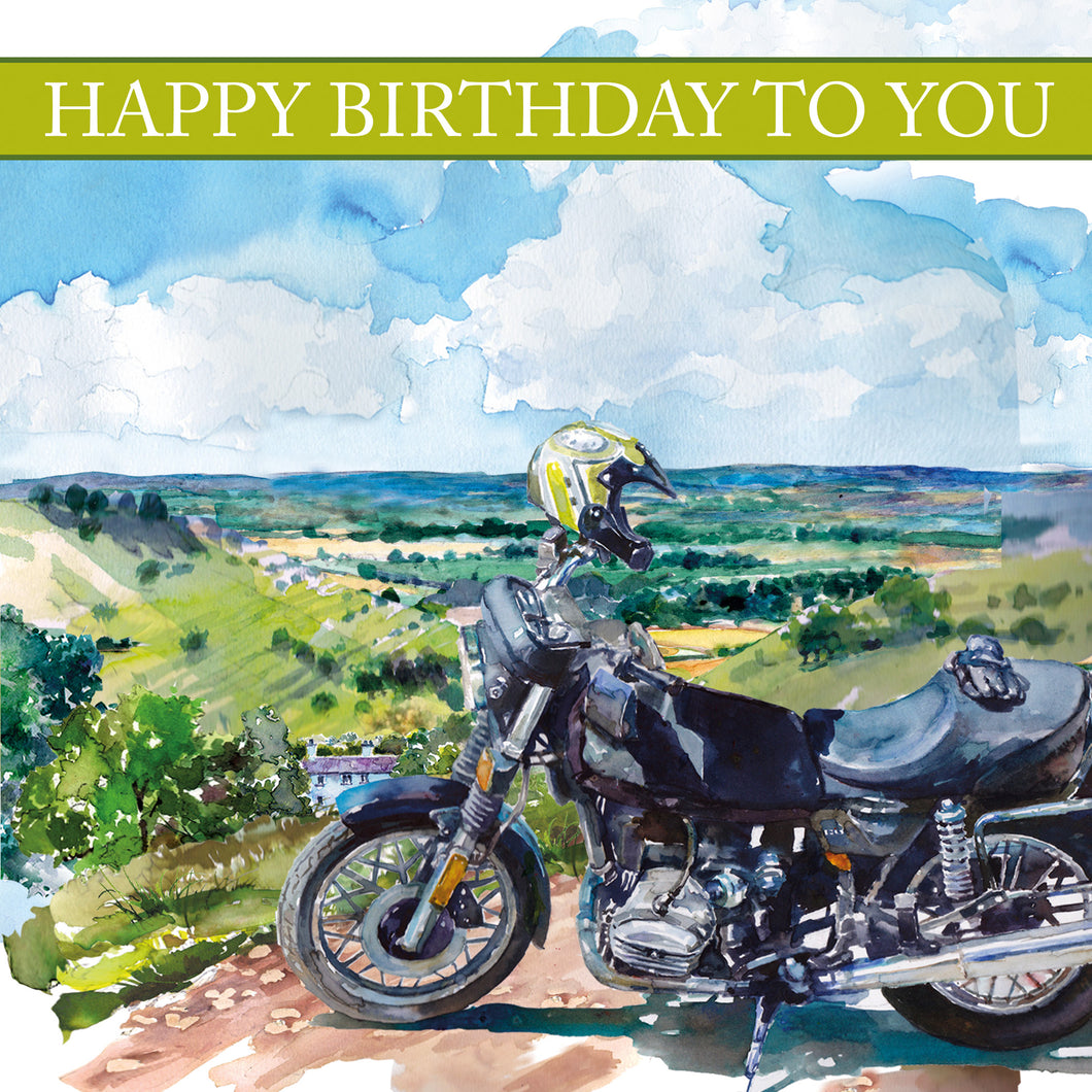Motor Bike Happy Birthday Card Birthday Card Cherry Orchard Online